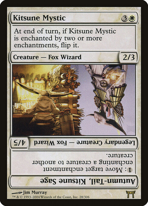 Kitsune Mystic // Autumn-Tail, Kitsune Sage - Champions of Kamigawa - 28