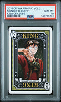 MONKEY D. LUFFY KING OF CLUBS 2018 ONE PIECE YAKARA PLAYING CARDS VOL.2 PSA GEM MT 10