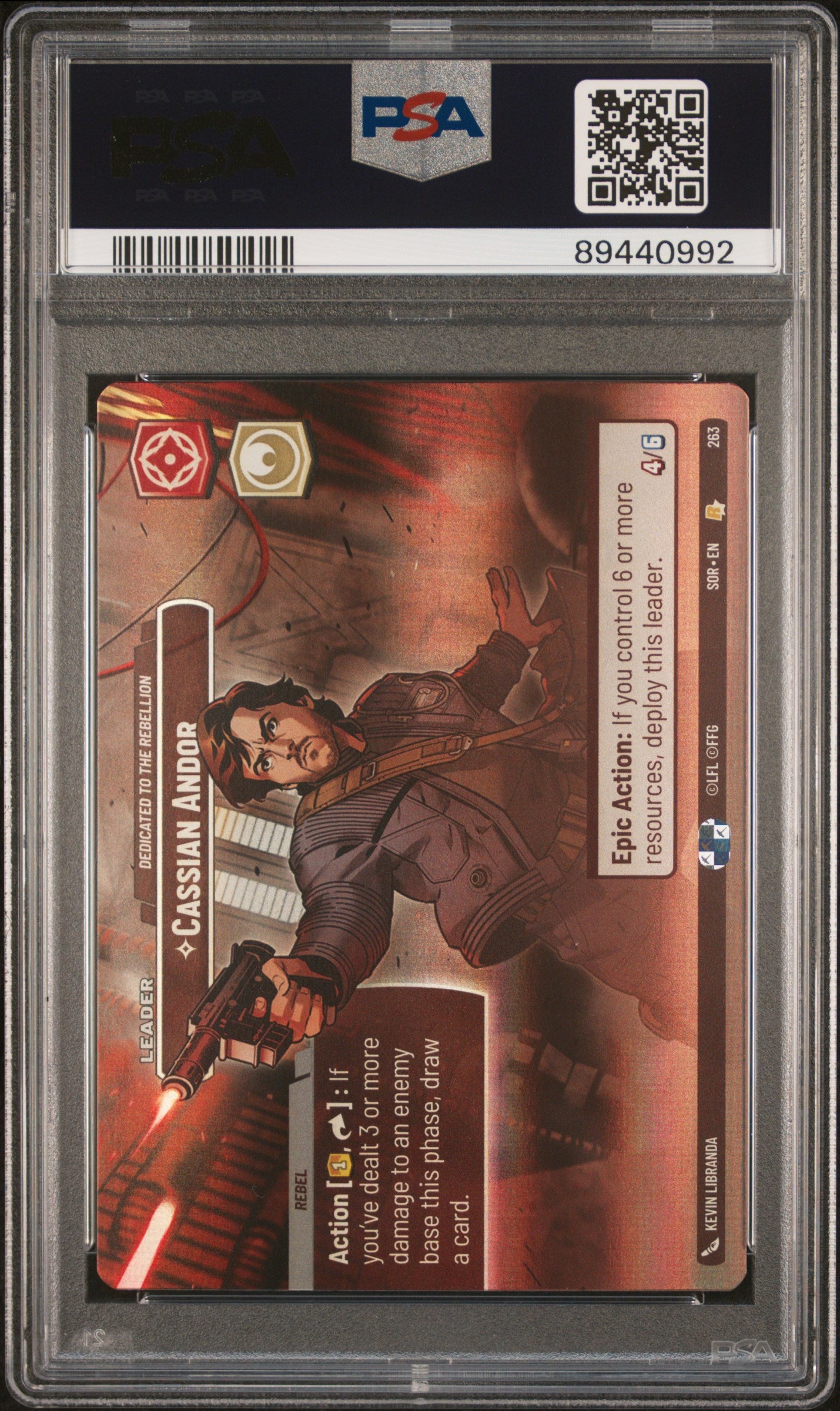 CASSIAN ANDOR SHOWCASE 2024 STAR WARS: UNLIMITED SPARK OF REBELLION PSA MINT 9