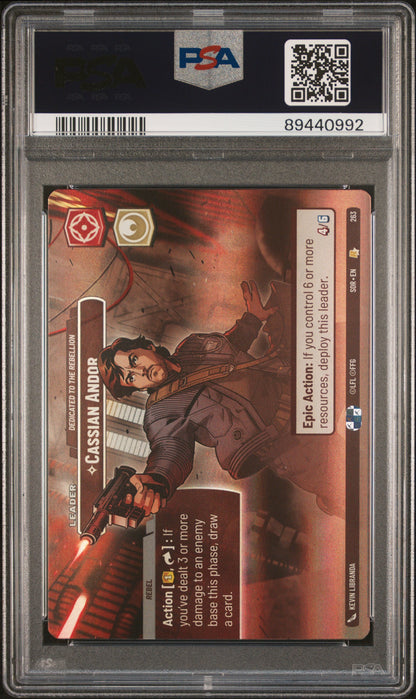 CASSIAN ANDOR SHOWCASE 2024 STAR WARS: UNLIMITED SPARK OF REBELLION PSA MINT 9