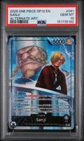 SANJI ALTERNATE ART 2025 ONE PIECE OP12-LEGACY OF THE MASTER PSA GEM MT 10
