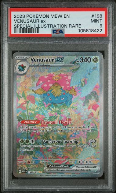 2023 POKEMON MEW EN-151 #198 VENUSAUR ex SPECIAL ILLUSTRATION RARE MT 9
