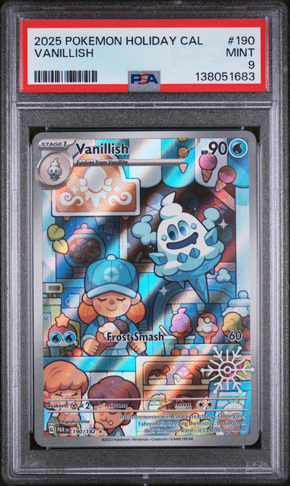 VANILLISH 2025 POKEMON HOLIDAY CALENDAR PSA MINT 9