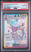 2025 POKEMON SVP EN-SV BLACK STAR PROMO #175 ESPEON ex PRE PREMIUM FIGURE GEM MT 10H