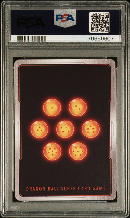 SS4 VEGITO, LGHT/DARK SECRET RARE 2022 DRAGON BALL SUPER CARD GAME SERIES 18 DAWN OF THE Z-LEGENDS PSA GEM MT 10