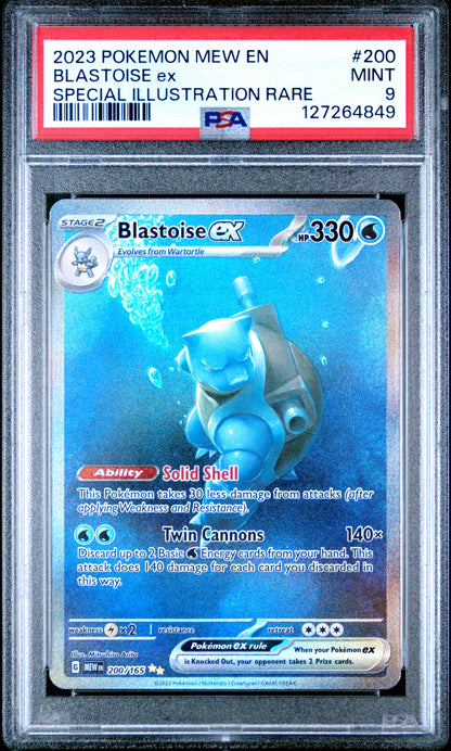 BLASTOISE ex SPECIAL ILLUSTRATION RARE 2023 POKEMON MEW EN-151 PSA MINT 9