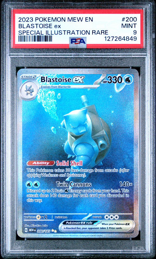 BLASTOISE ex SPECIAL ILLUSTRATION RARE 2023 POKEMON MEW EN-151 PSA MINT 9