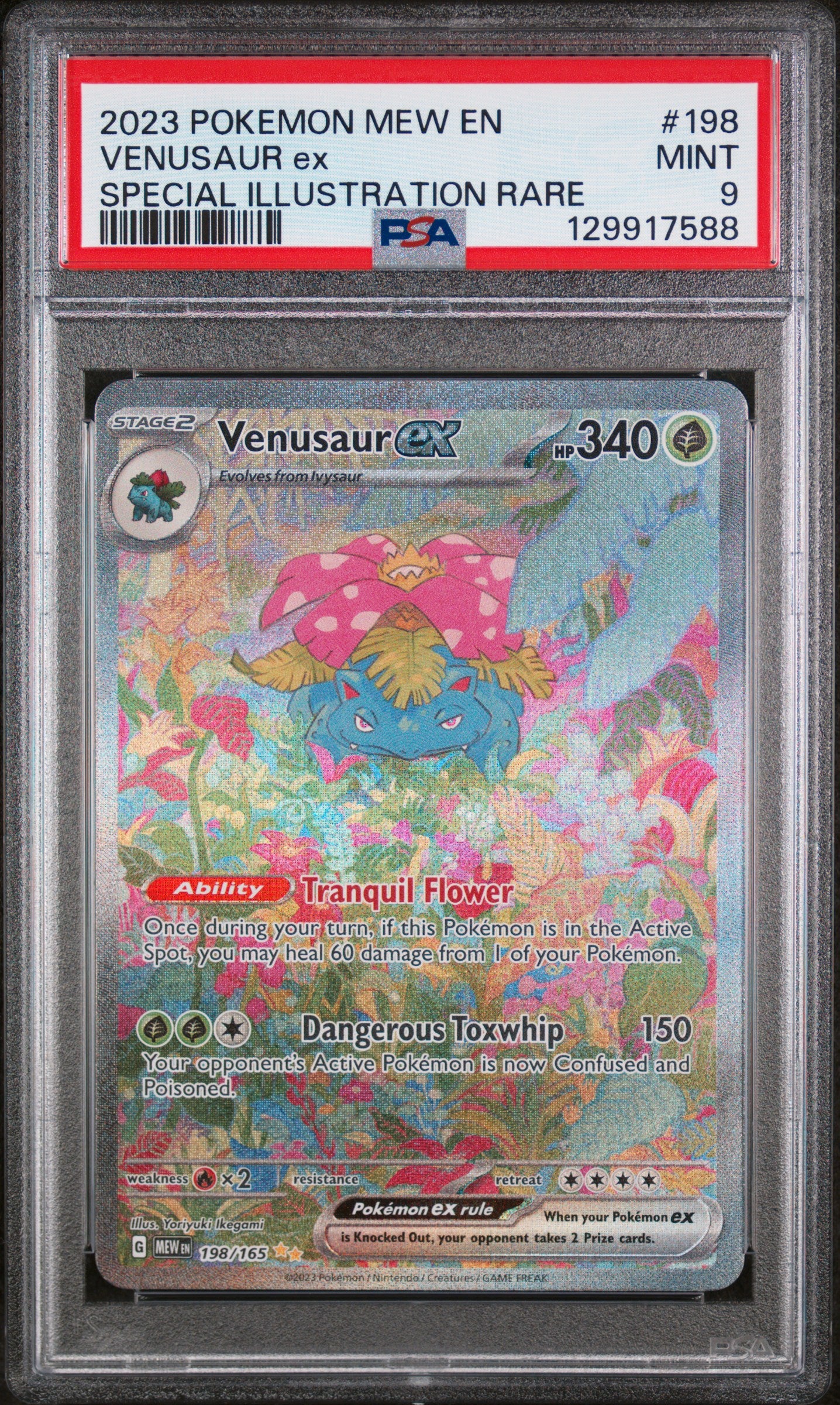 VENUSAUR ex SPECIAL ILLUSTRATION RARE 2023 POKEMON MEW EN-151 PSA MINT 9