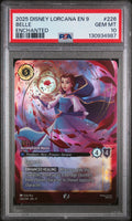 BELLE ENCHANTED 2025 DISNEY LORCANA EN 9-FABLED PSA GEM MT 10