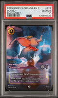 DUMBO ENCHANTED 2025 DISNEY LORCANA EN 9-FABLED PSA GEM MT 10
