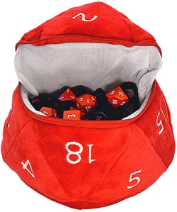 Ultra Pro: Dungeons & Dragons: Dice Bag: D20: Red/White: Plush