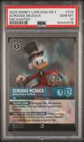 SCROOGE MCDUCK ENCHANTED 2024 DISNEY LORCANA EN 3-INTO THE INKLANDS PSA GEM MT 10