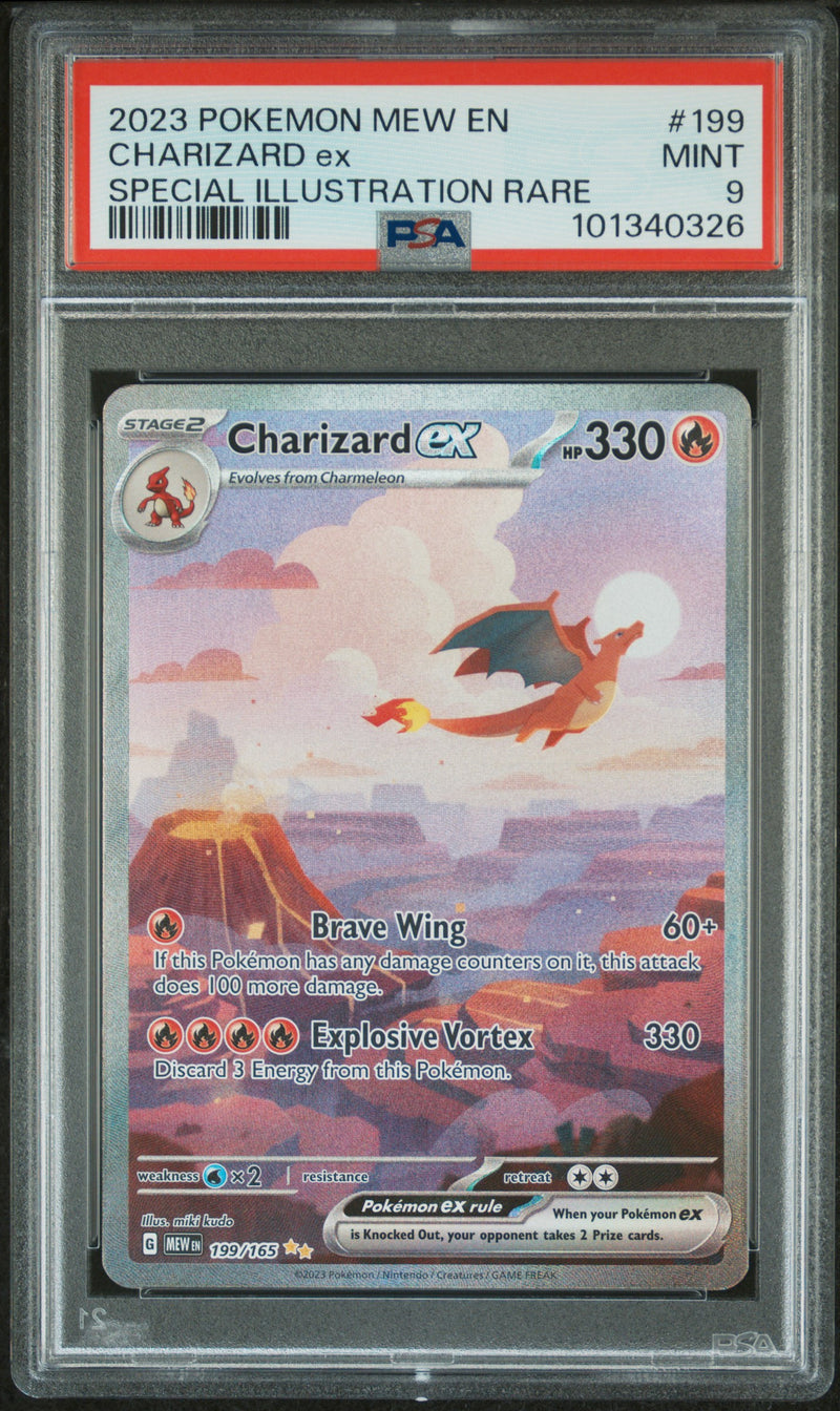 CHARIZARD ex SPECIAL ILLUSTRATION RARE 2023 POKEMON MEW EN-151 PSA MINT 9