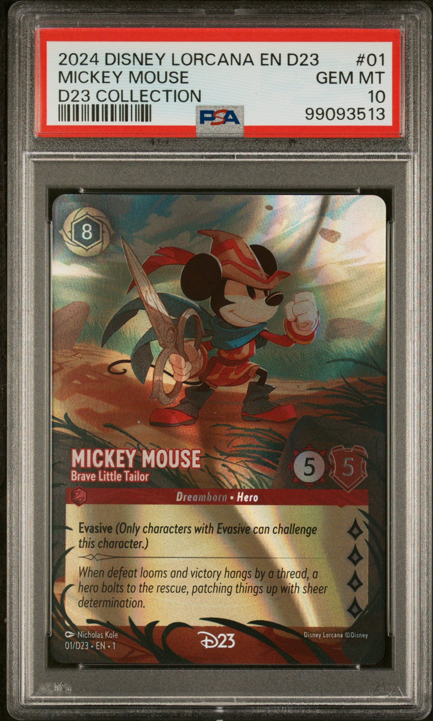MICKEY MOUSE D23 COLLECTION 2024 DISNEY LORCANA EN D23-D23 EXPO PROMO PSA GEM MT 10