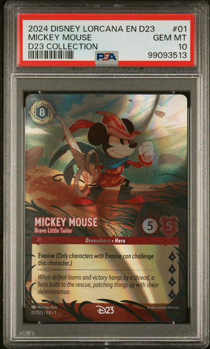 MICKEY MOUSE D23 COLLECTION 2024 DISNEY LORCANA EN D23-D23 EXPO PROMO PSA GEM MT 10