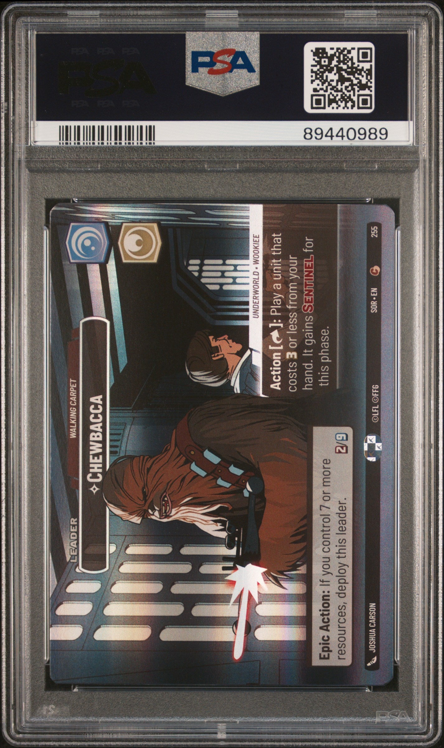 CHEWBACCA SHOWCASE 2024 STAR WARS: UNLIMITED SPARK OF REBELLION PSA MINT 9