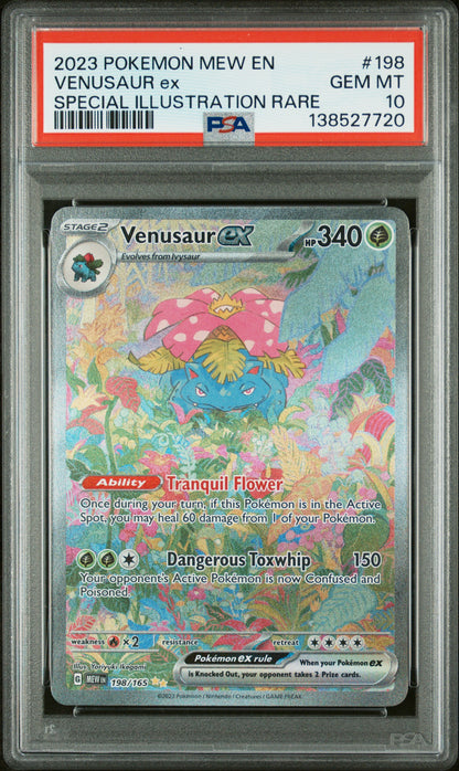 VENUSAUR ex SPECIAL ILLUSTRATION RARE 2023 POKEMON MEW EN-151 PSA GEM MT 10