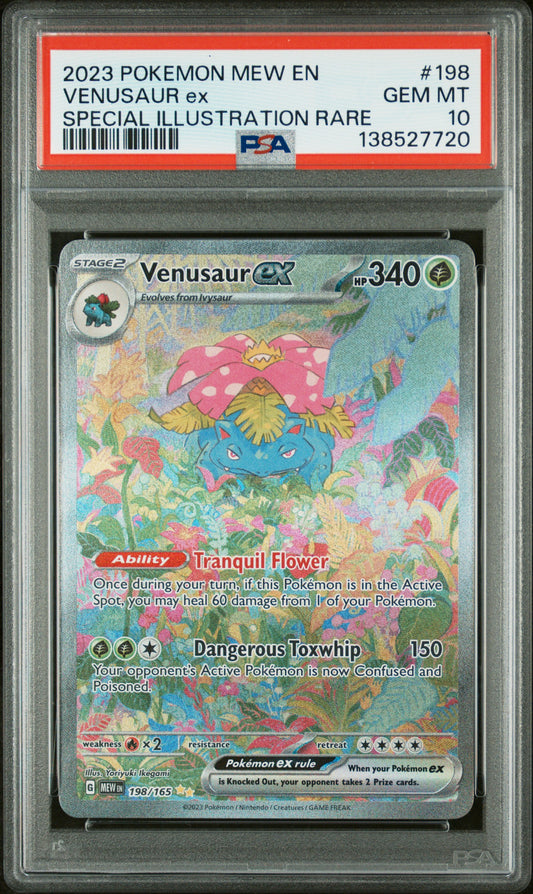 VENUSAUR ex SPECIAL ILLUSTRATION RARE 2023 POKEMON MEW EN-151 PSA GEM MT 10