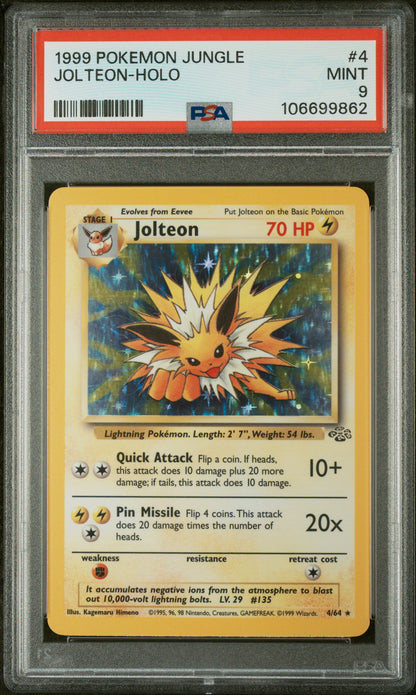 JOLTEON-HOLO 1999 POKEMON JUNGLE PSA MINT 9