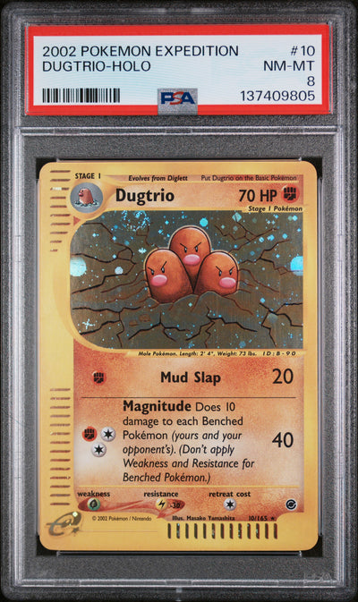 DUGTRIO-HOLO 2002 POKEMON EXPEDITION PSA NM-MT 8