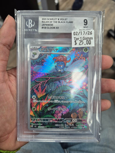 Gloom AR 2023 2023 Pokemon Scarlet and Violet Ruler of the Black Flame Japanese BGS 9.0