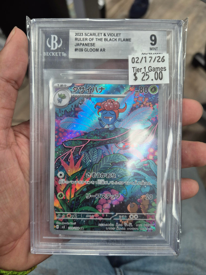 Gloom AR 2023 2023 Pokemon Scarlet and Violet Ruler of the Black Flame Japanese BGS 9.0