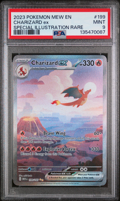 CHARIZARD ex SPECIAL ILLUSTRATION RARE 2023 POKEMON MEW EN-151 PSA MINT 9