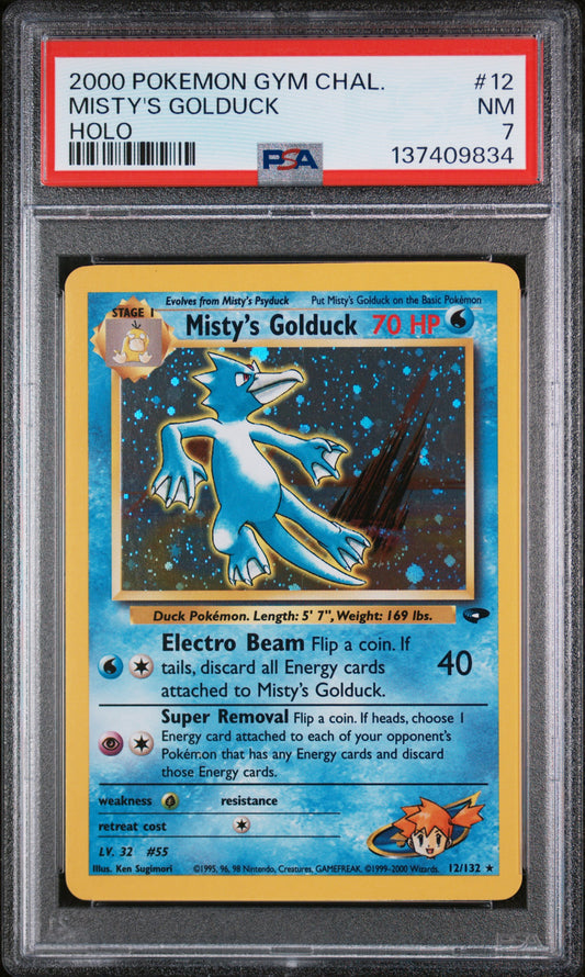 MISTY'S GOLDUCK HOLO 2000 POKEMON GYM CHALLENGE PSA NM 7