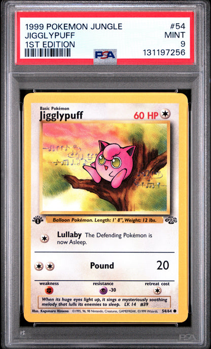 JIGGLYPUFF 1ST EDITION 1999 POKEMON JUNGLE PSA MINT 9