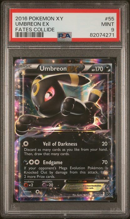 UMBREON EX FATES COLLIDE 2016 POKEMON XY FATES COLLIDE PSA MINT 9