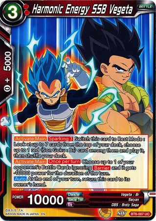 Harmonic Energy SSB Vegeta [BT6-007]