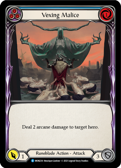 Vexing Malice (Blue) [MON234] (Monarch)  1st Edition Normal