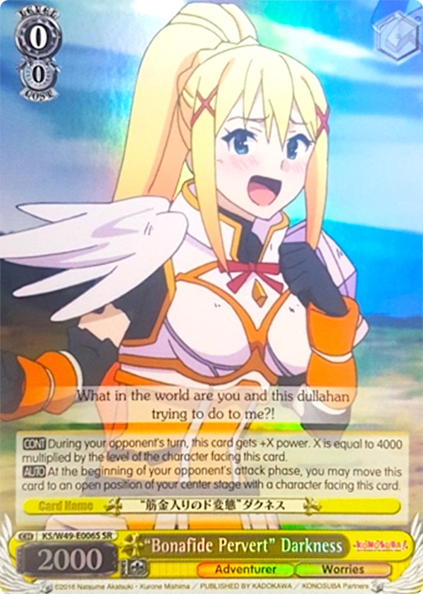 "Bonafide Pervert" Darkness (KS/W49-E006S SR) [KonoSuba]