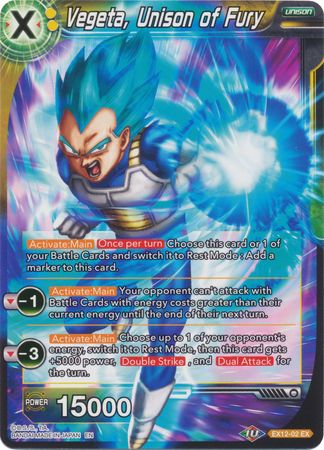 Vegeta, Unison of Fury [EX12-02]