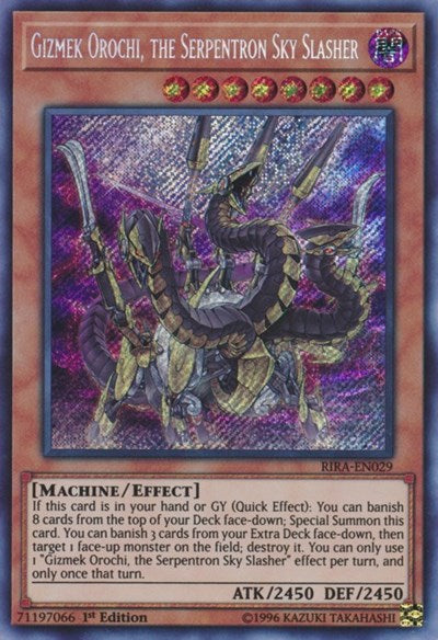 Gizmek Orochi, the Serpentron Sky Slasher [RIRA-EN029] Secret Rare