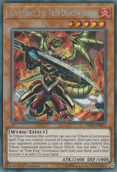 Ignis Heat, the True Dracowarrior [FIGA-EN053] Secret Rare