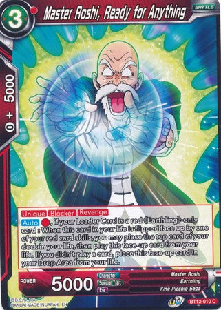 Master Roshi, Ready for Anything [BT12-010]