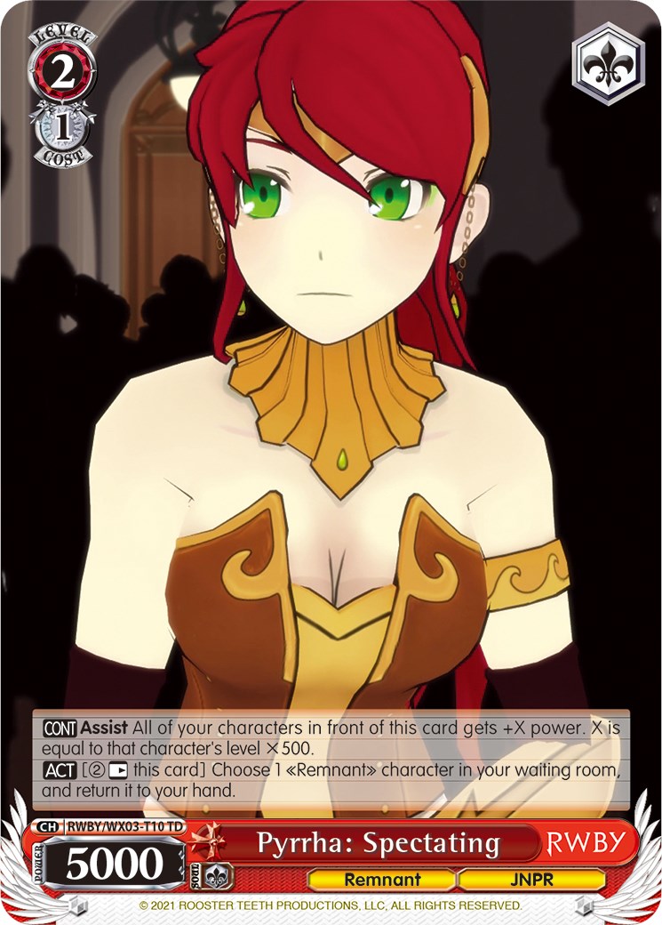 Pyrrha: Spectating (RWBY/WX03-T10 TD) [RWBY]