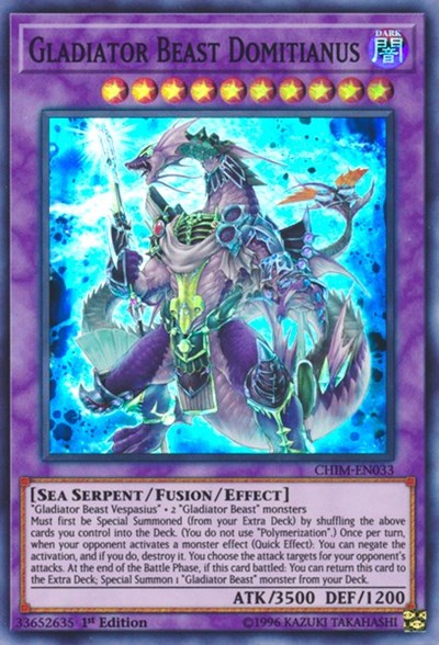 Gladiator Beast Domitianus [CHIM-EN033] Super Rare