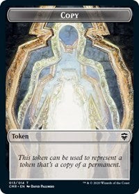 Copy // Horror Double-sided Token [Commander Legends]