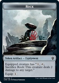 Rock // Salamander Warrior Double-sided Token [Commander Legends]