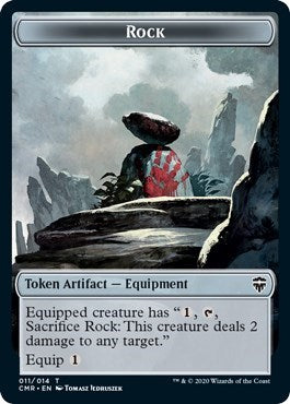 Rock // Salamander Warrior Double-sided Token [Commander Legends]