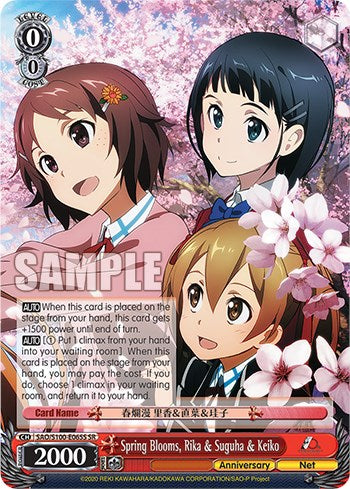 Spring Blooms, Rika & Suguha & Keiko [Sword Art Online Animation 10th Anniversary]