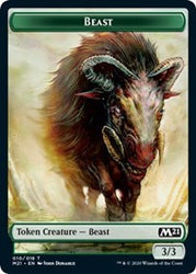 Beast // Knight Double-Sided Token [Core Set 2021 Tokens]