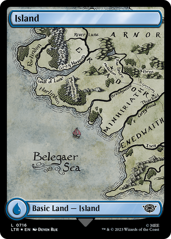 Island (0716) (Surge Foil) [The Lord of the Rings: Tales of Middle-Earth]