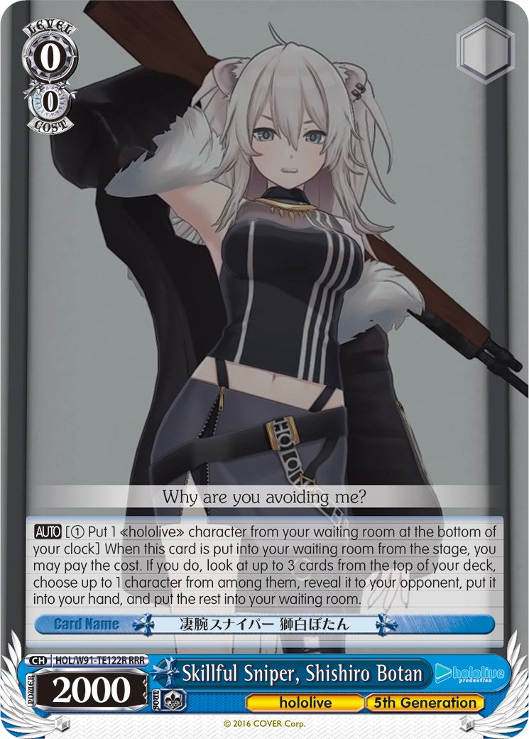 Skillful Sniper, Shishiro Botan (HOL/W91-TE122R RRR) [hololive production]
