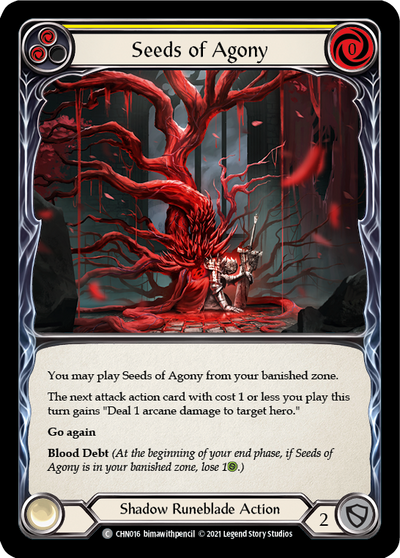 Seeds of Agony (Yellow) [CHN016] (Monarch Chane Blitz Deck)