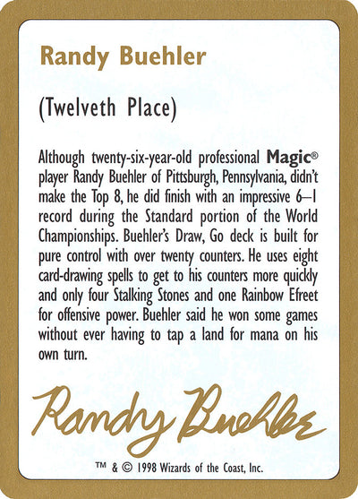Randy Buehler Bio [World Championship Decks 1998]