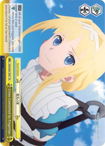 Crime Committed by Fingertips (SAO/S65-TE07 TD) [Sword Art Online -Alicization-]