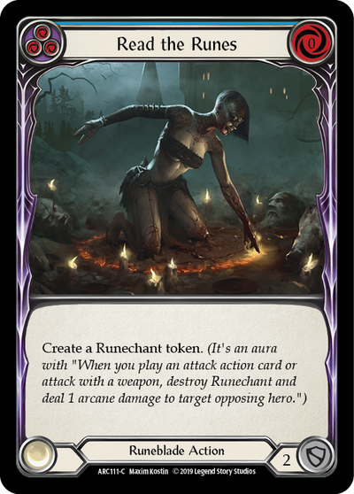 Read the Runes (Blue) [ARC111-C] (Arcane Rising)  1st Edition Normal
